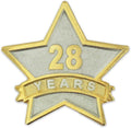 PinMart Year Service Award STAR Lapel Pin - Elegant Years (Style Y122)