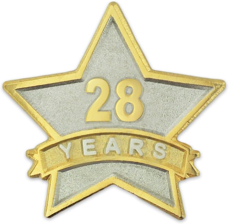 PinMart Year Service Award STAR Lapel Pin for Employee Recognition