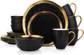 Stone Lain Florian Modern Porcelain 16 Piece Dinnerware Set - Bold