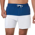 Mens Swim Trunks with Compression Liner - 5in Inseam Quick Dry Shorts