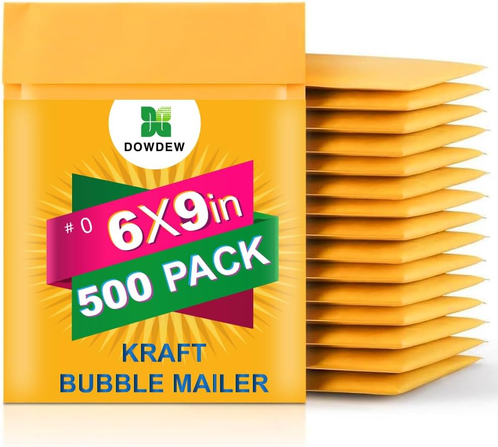 Kraft Bubble Mailers 500 Pack for Secure Shipping Needs