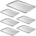 CURTA 6 Pack Aluminum Sheet Pan 26 x 18 in - Durable Full Size Set