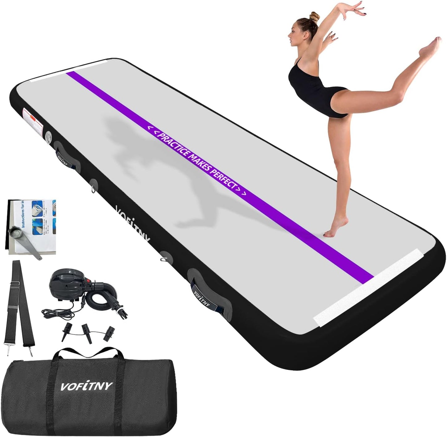 VOFiTNY Inflatable Gymnastics Mat for Safe Home Training