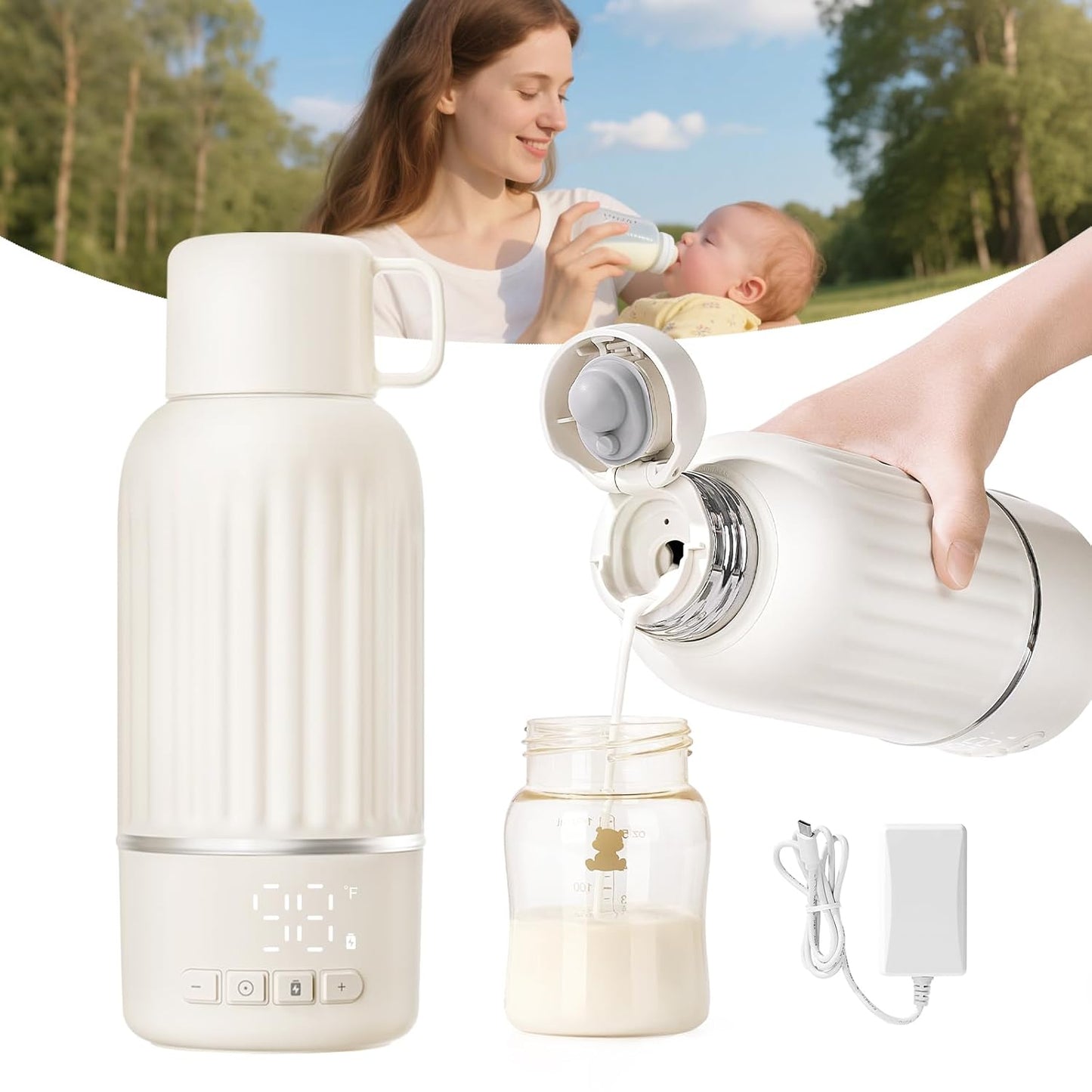 Snow Bear Portable Bottle Warmer for Fast Heating and Travel