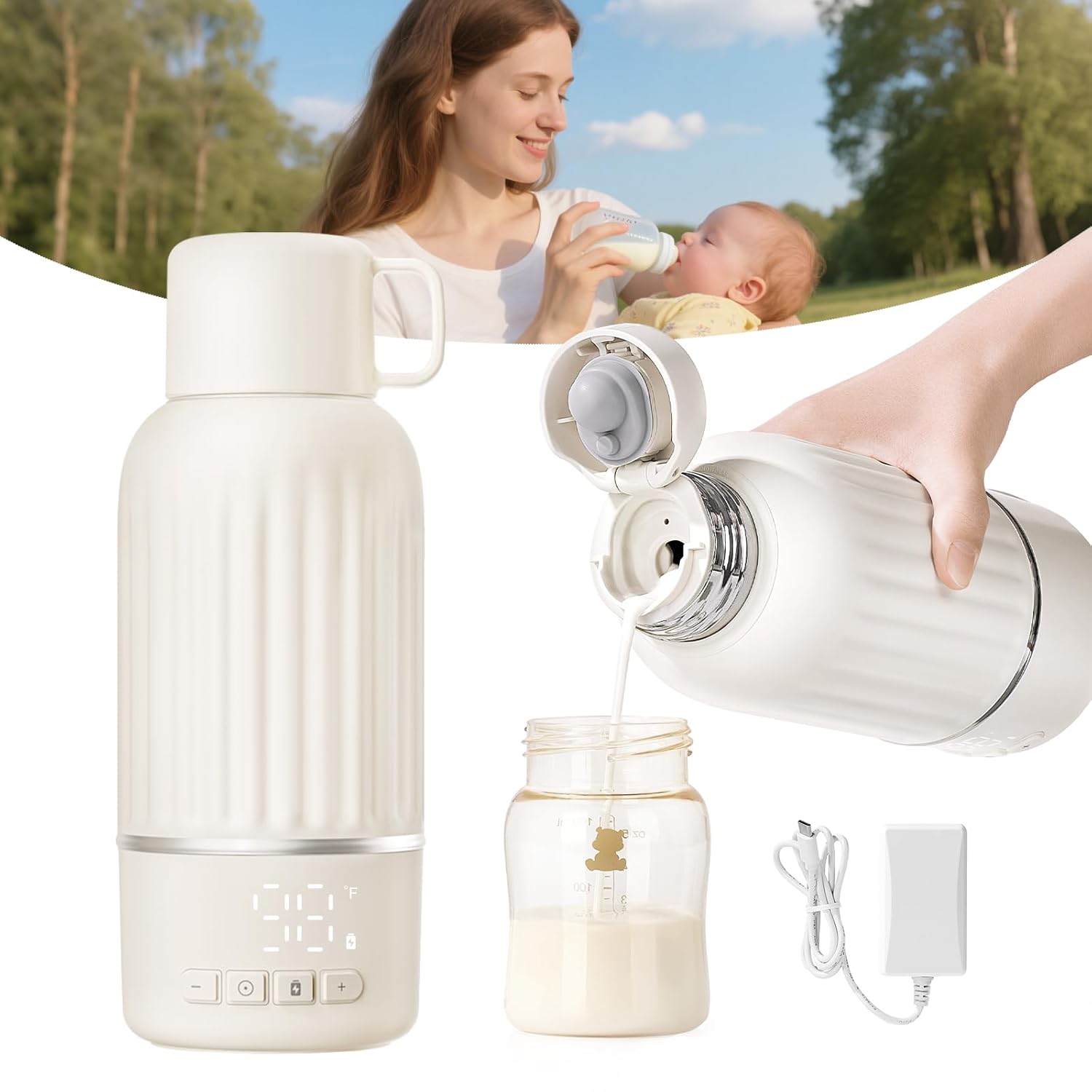 Snow Bear Portable Bottle Warmer for Fast Heating and Travel