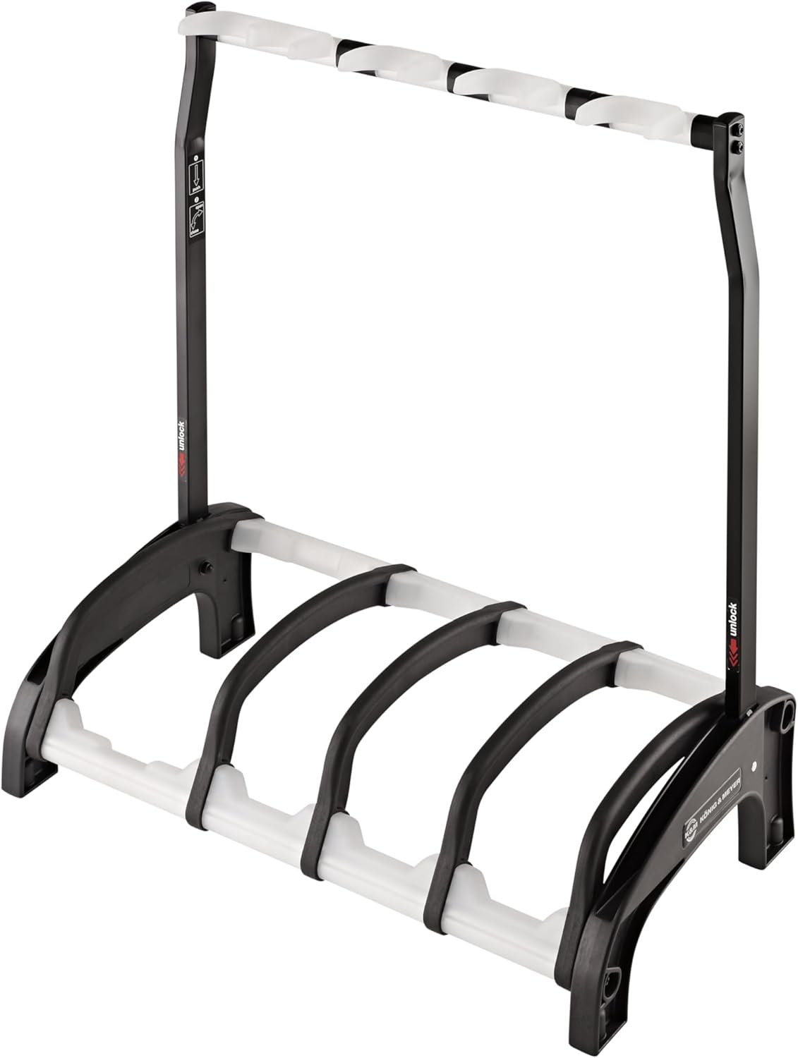 K&M Guardian 3+1 Guitar Stand for 4 Guitars - Black/Translucent