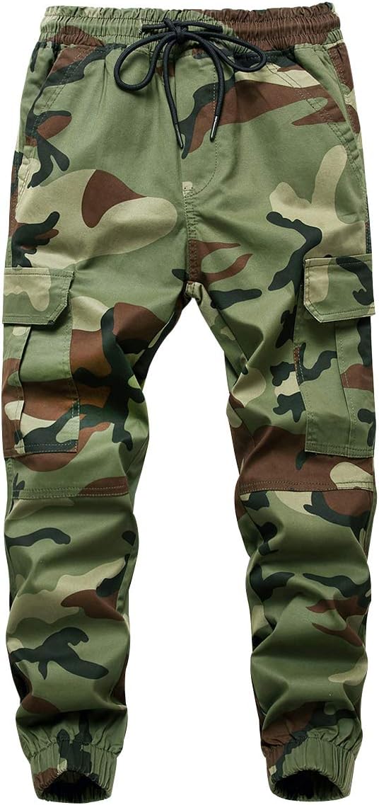 LOKTARC Boys' Camo Cargo Jogger Pants for Versatile Style