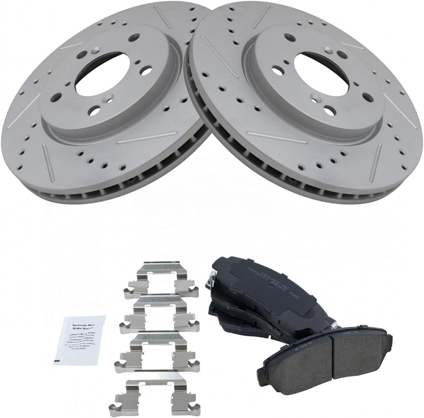 TRQ Front Performance Brake Pad & Rotor Kit for Honda Odyssey