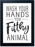 Bathroom Decor Wall Art Black and White Bathroom Signs - Ready to Hang