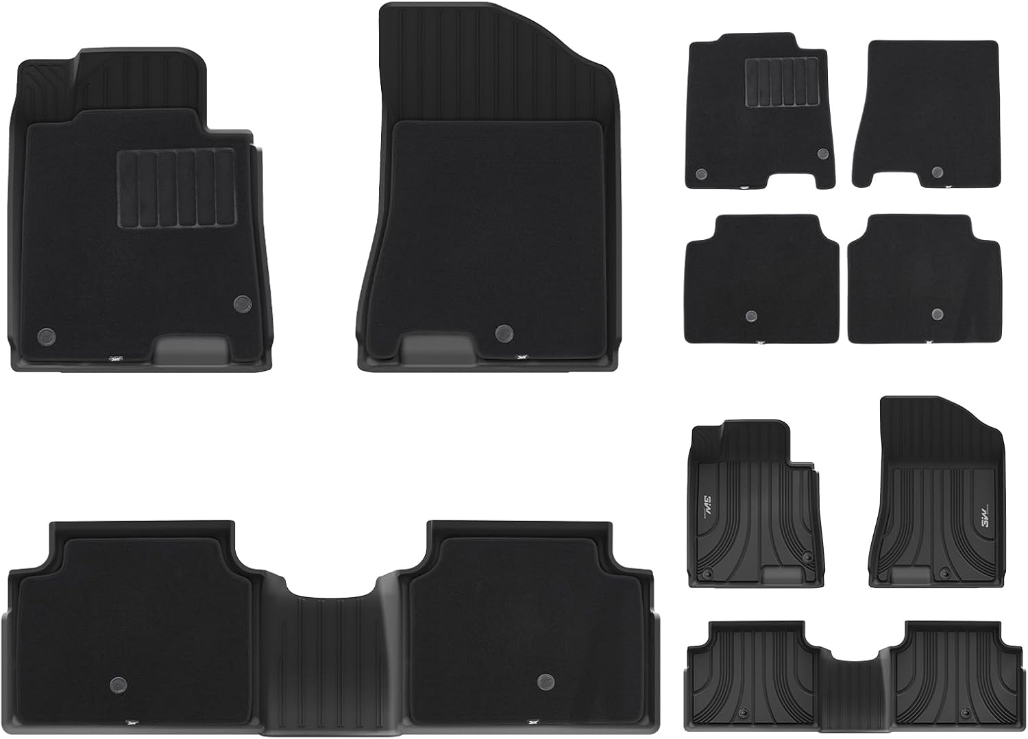 Custom Fit 3W Floor Mats for Sonata and Kia K5 Models 2020-2025