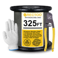 Black 325FT 1/8ft T316 Stainless Steel Cable with Cutter - Durable