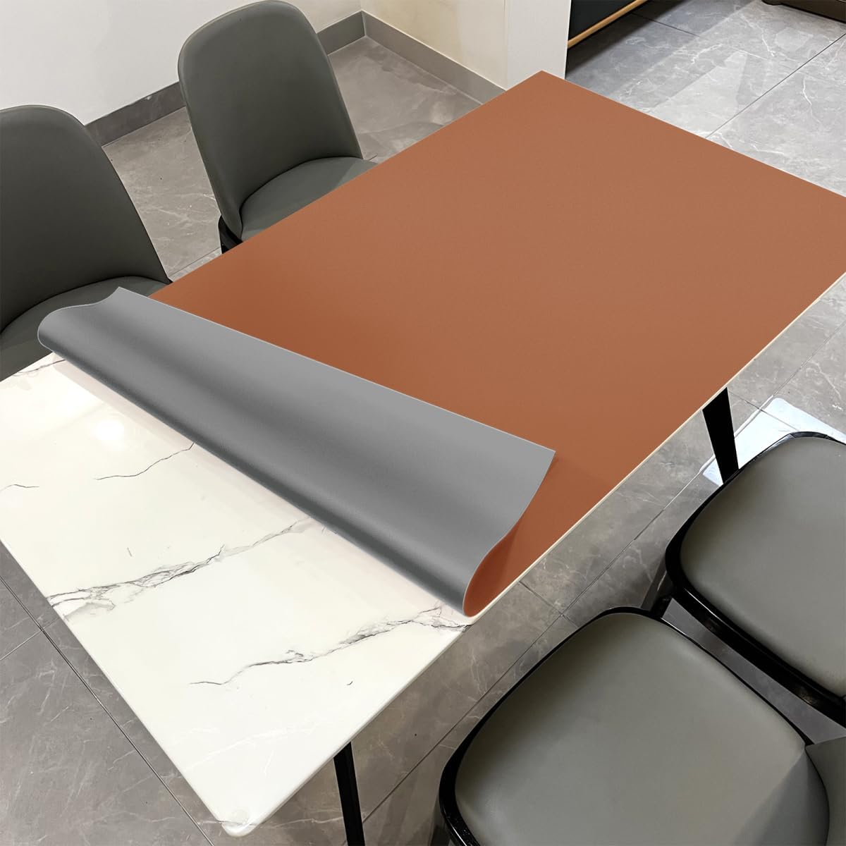 Leather Table Cover Protector for Dining Room Table 42x60 Inch