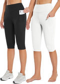 Baleaf Women's Yoga Capri Leggings with Side Pockets for Activewear