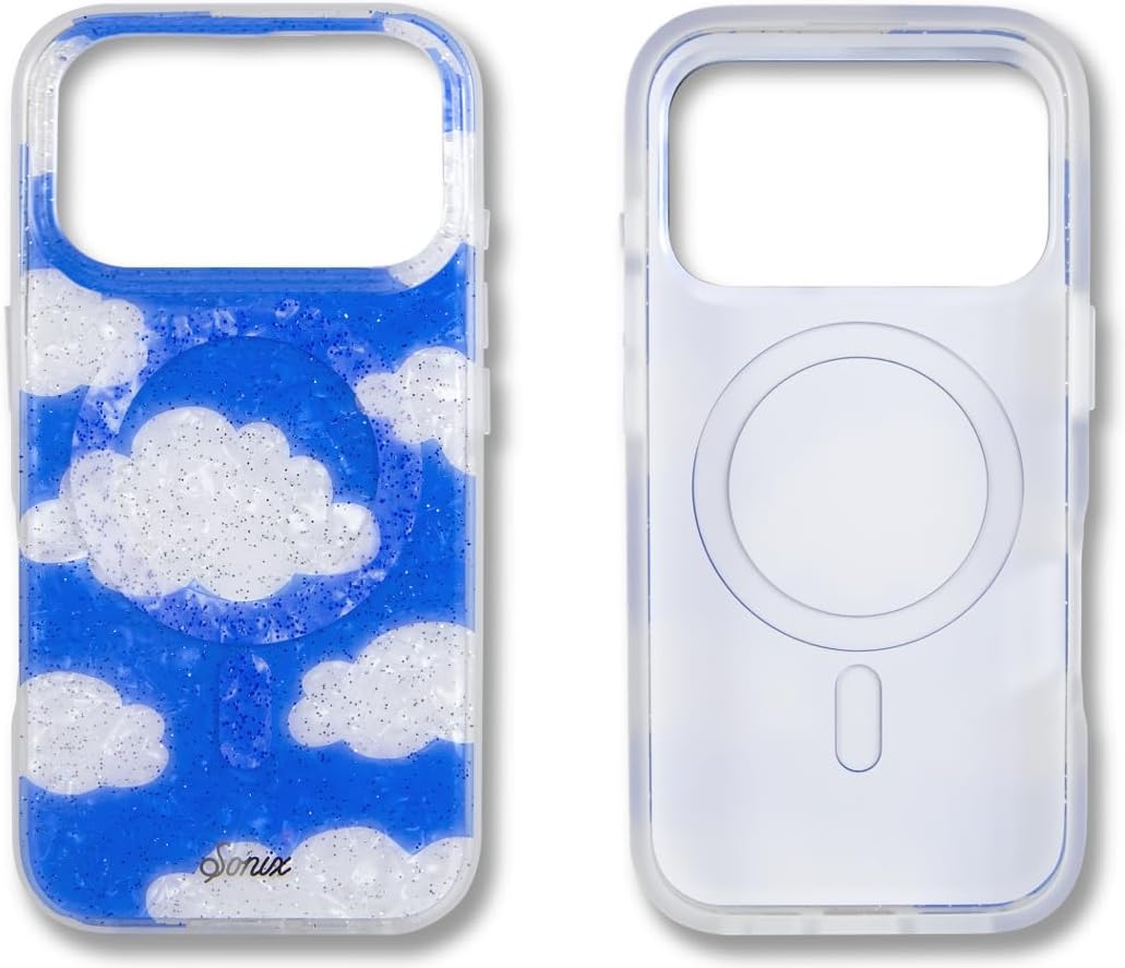 Sonix Case for iPhone 17 Pro Max with Glitter Clouds Design