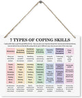 Coping Skills Wood Plaque for Mental Health Decor