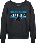Carolina Panthers Women's Plus Size Charcoal Crewneck - Relaxed Fit
