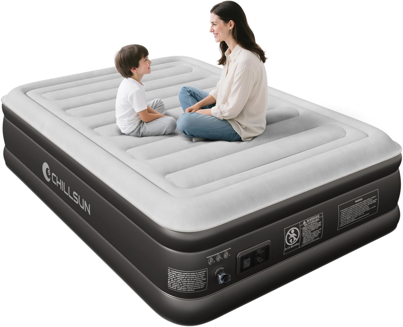 CHILLSUN 2025 Upgraded Air Mattress Full with Built in Pump