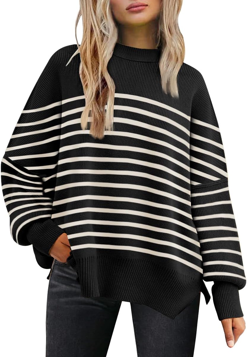 LILLUSORY Women's Oversized Batwing Sweaters for Fall Style