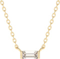 Clear Quartz 18k Gold Minimalist Pendant Necklace for Women - Gift