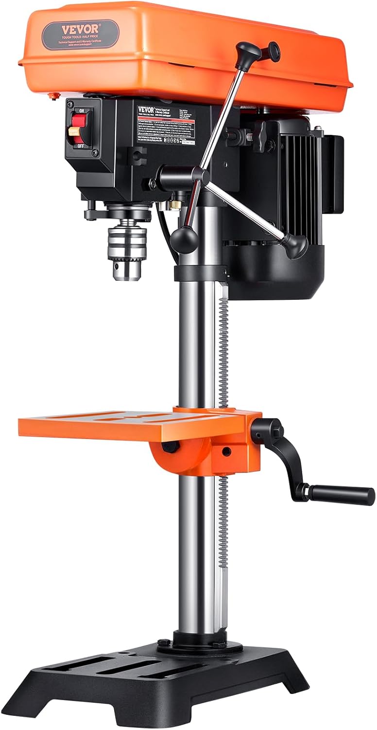 VEVOR 10 in Benchtop Drill Press with Adjustable Speed and Light