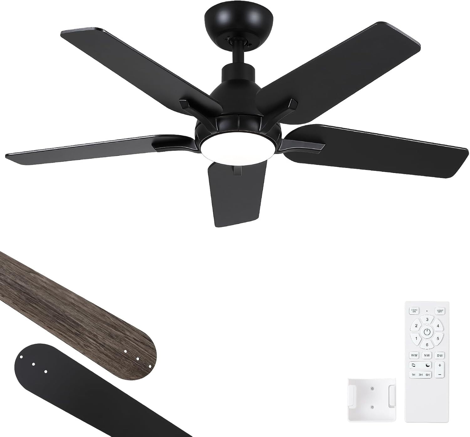 42 Inch Ceiling Fan with Lights and Remote for Modern Homes