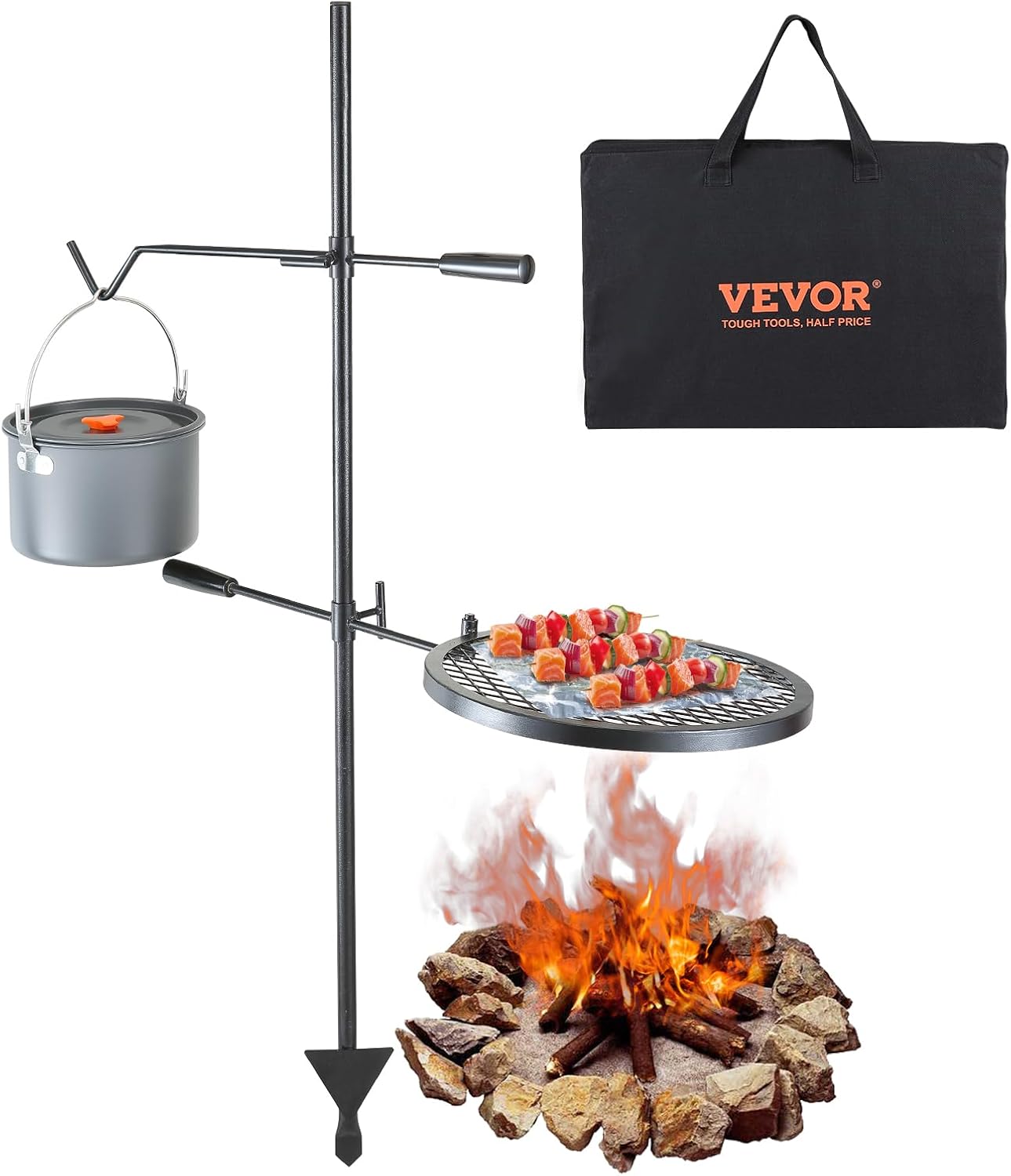 VEVOR Swivel Campfire Grill for Outdoor Cooking Adventures