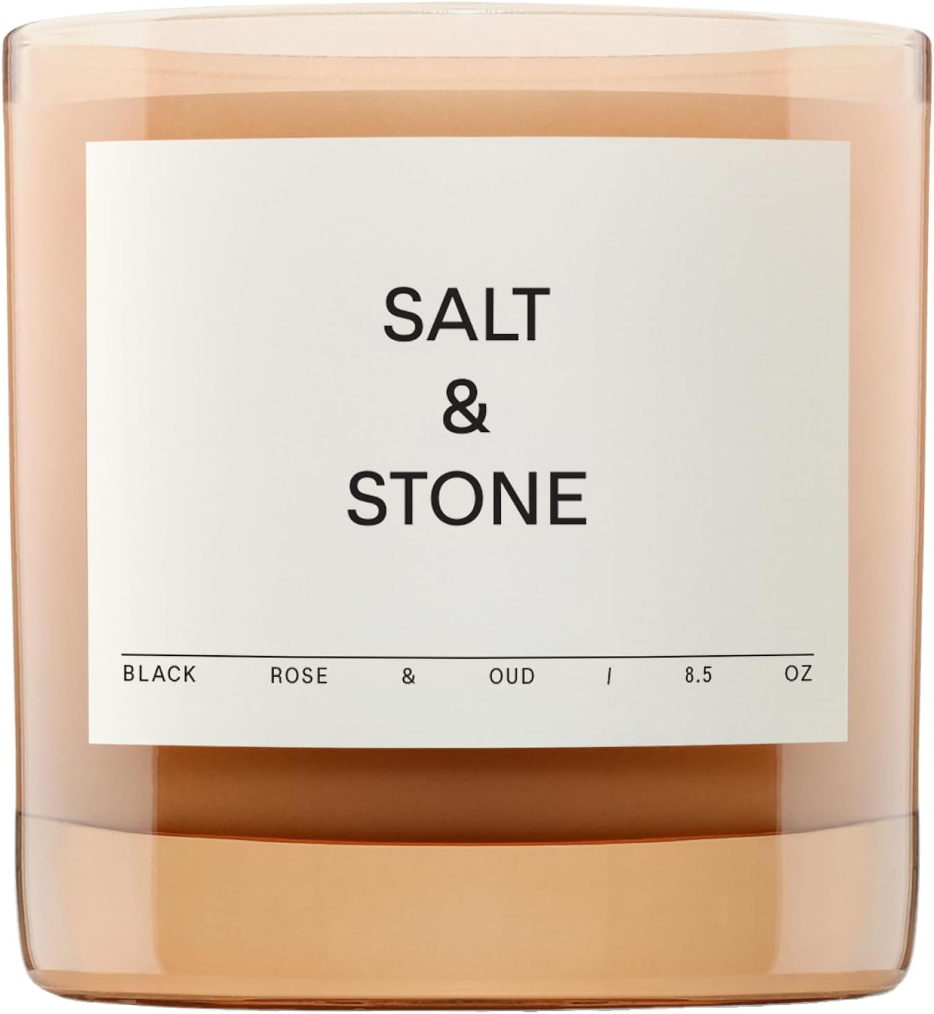 SALT & STONE Scented Candle for Home with Black Rose & Oud