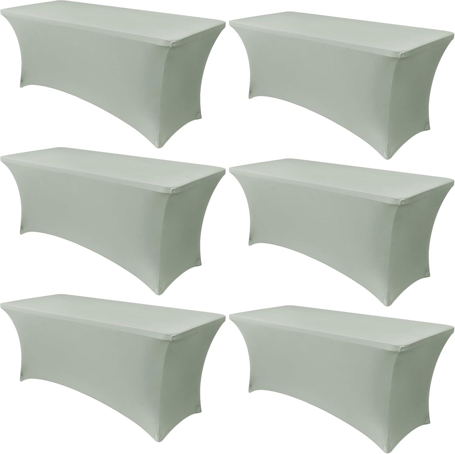 Obstal 6 Pack Stretch Spandex Table Covers for 6 Foot Tables