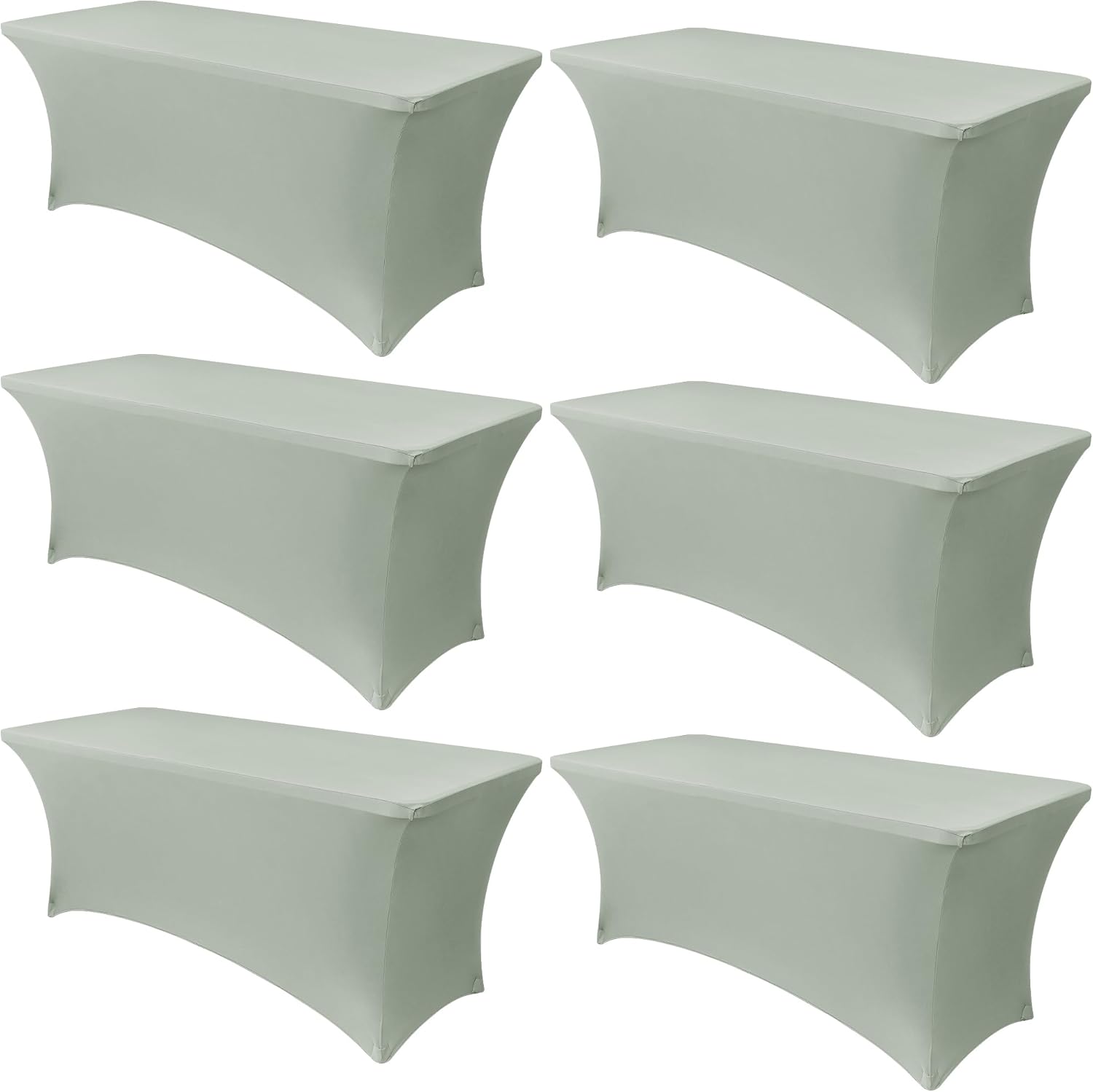 Obstal 6 Pack Stretch Spandex Table Covers for 6 Foot Tables