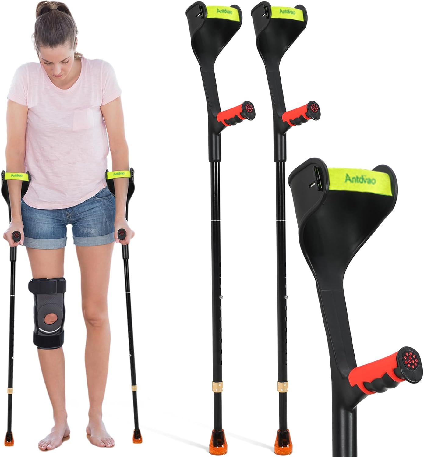Lightweight Adjustable Forearm Crutches for Comfortable Use