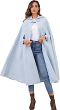 Gihuo Cape Poncho Women's Hooded Maxi Cloak for Winter Wear