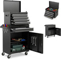 Goplus Tool Chest 5-Drawer Rolling Tool Cabinet - Detachable 2-in-1