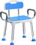 Widened Shower Chair for Inside Shower with Padded Back & Arms