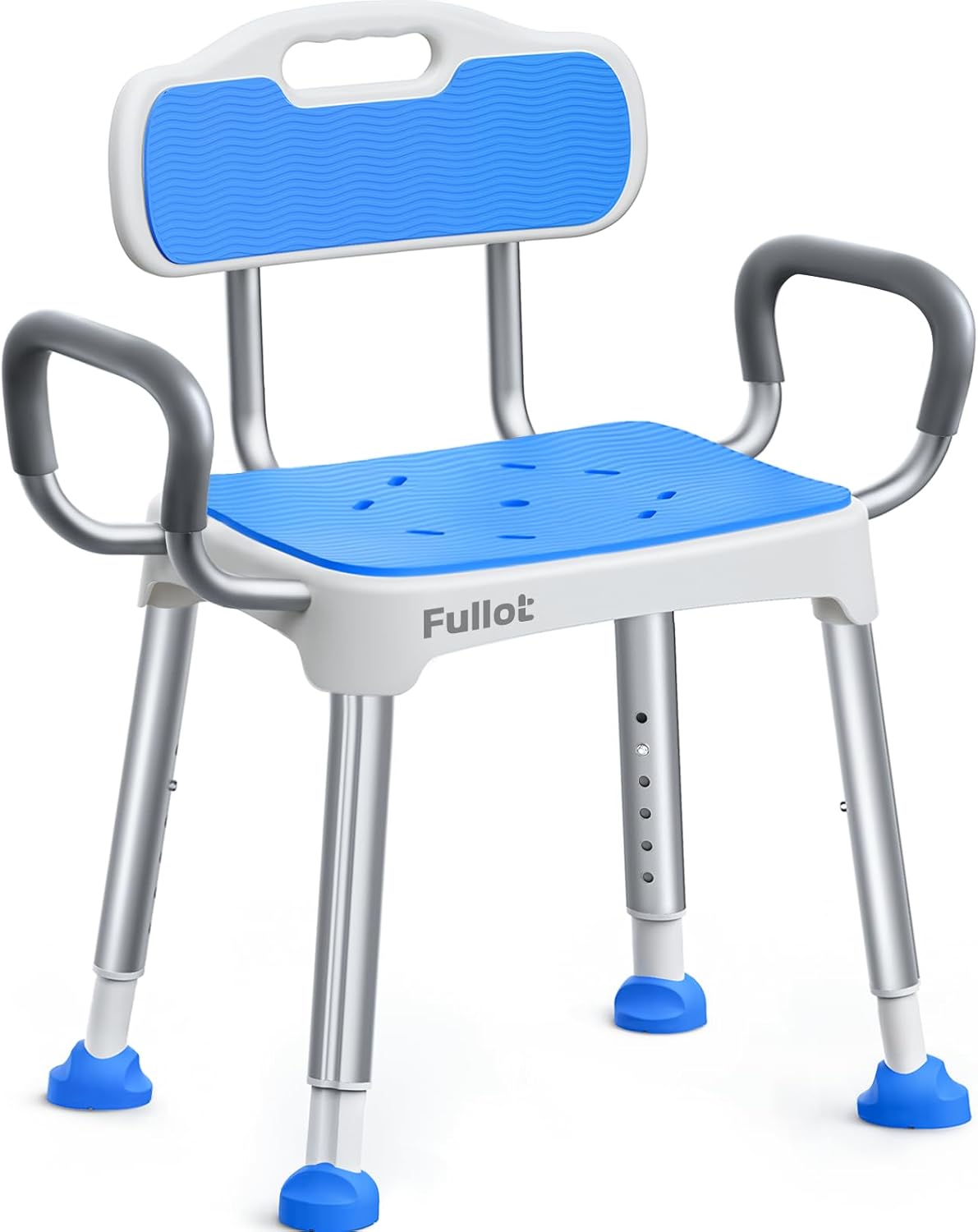 Widened Shower Chair for Inside Shower with Padded Back & Arms
