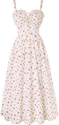 Scarlet Darkness Summer Floral Corset Milkmaid Dress - Flattering Fit