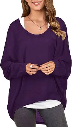 ZANZEA Women's Off-Shoulder Batwing Sleeve Blouse for All