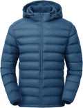 Men's Lightweight Puffer Jacket with Detachable Hood (Style 73WT)