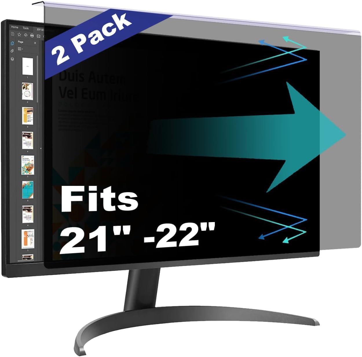 2 Pack Computer Privacy Screen Shield for 21.5/22 Inch Monitors