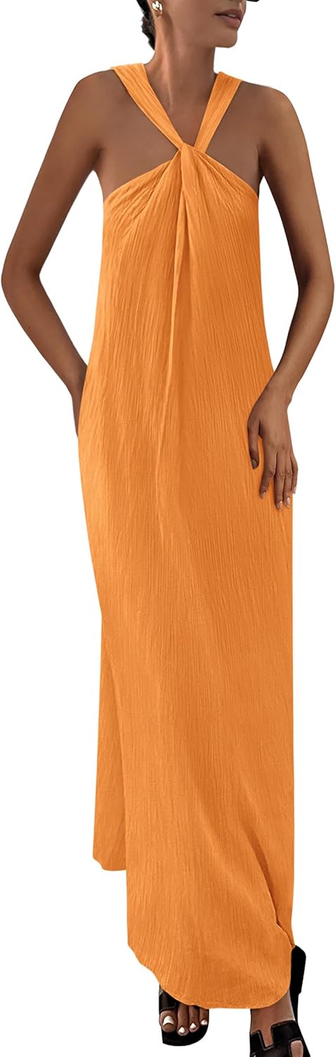 PRETTYGARDEN Womens Casual Long Summer Dresses with Pockets
