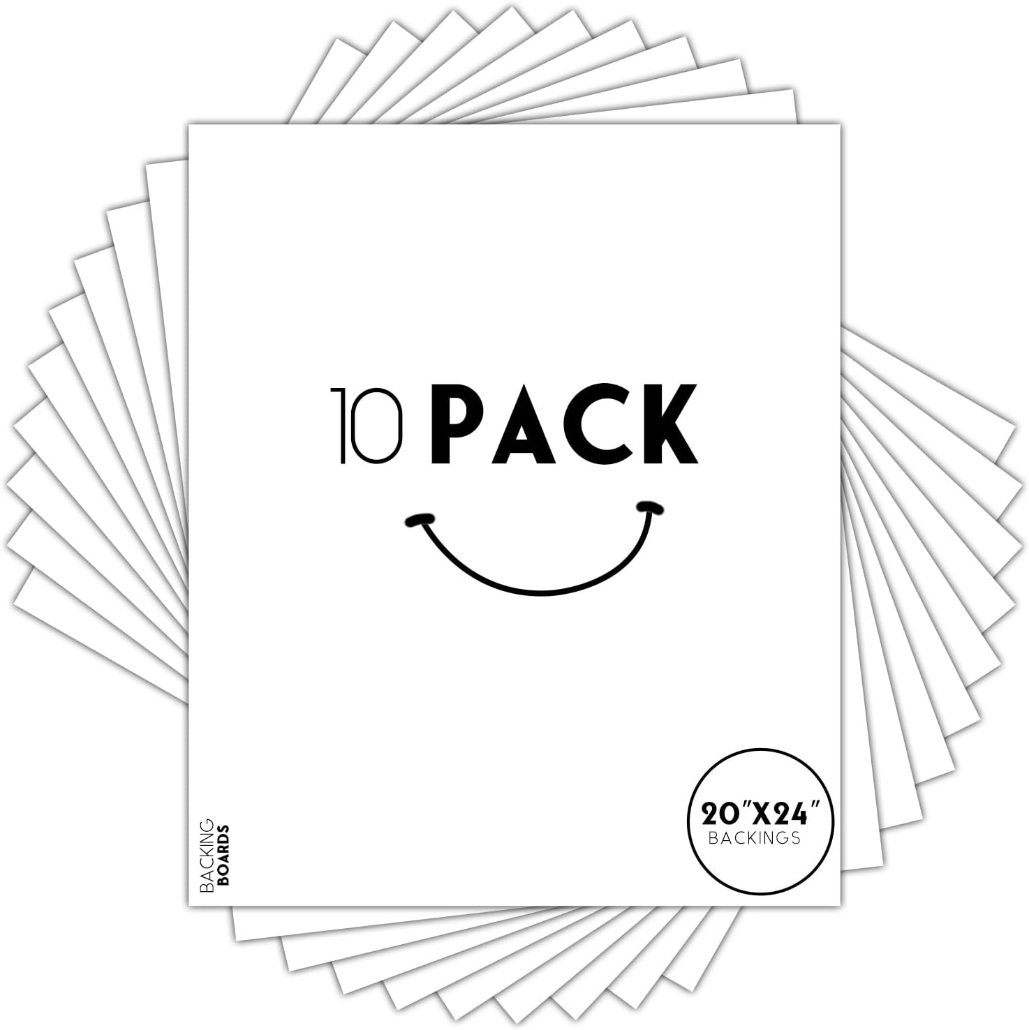20x24 White Backing Boards for Frames and Crafts - 10 Pack