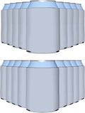 PartyPrints 1000 Pack Frost Blank Can Cooler Sleeves - Thick Insulated