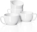 Teocera Soup Mugs with Handles Set of 4 - 24oz Jumbo Porcelain