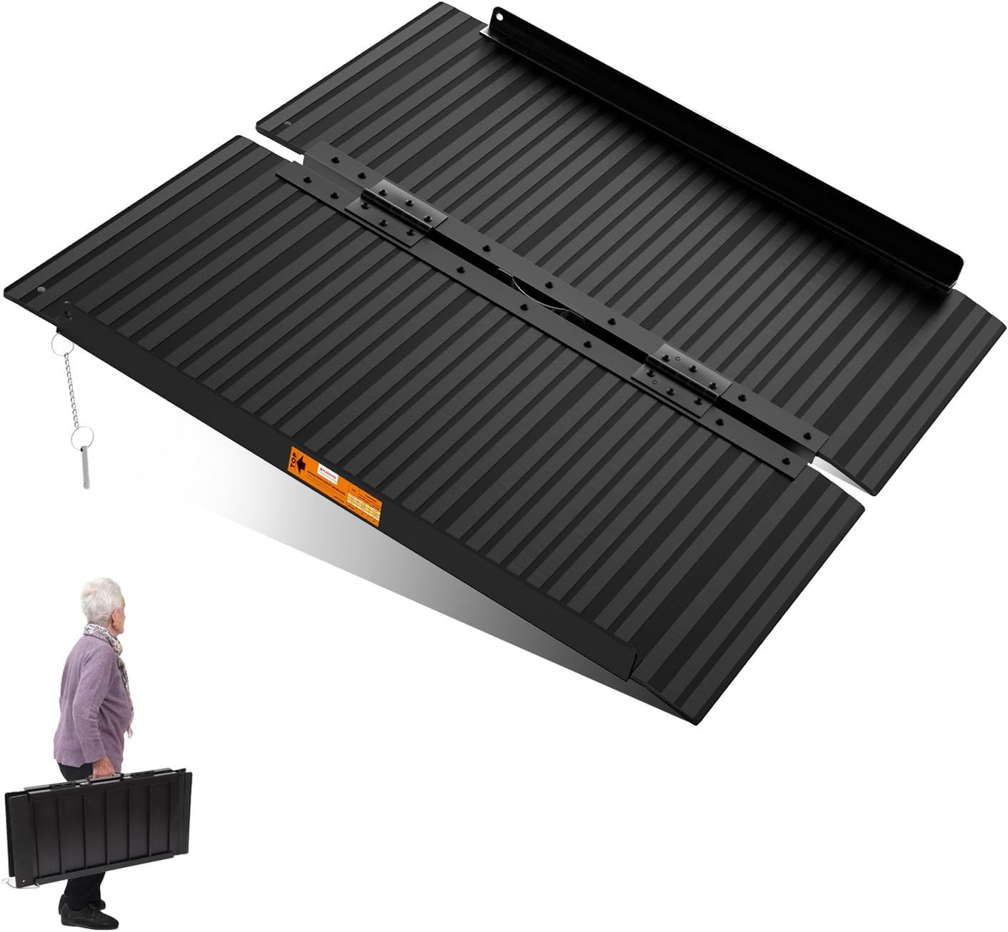 Portable Wheelchair Ramp 3ft - Non-Skid Aluminum Ramps for Home