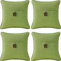 Outdoor Sunbrella Decorative Pillows Pack of 4 - 16 in Button Pillows