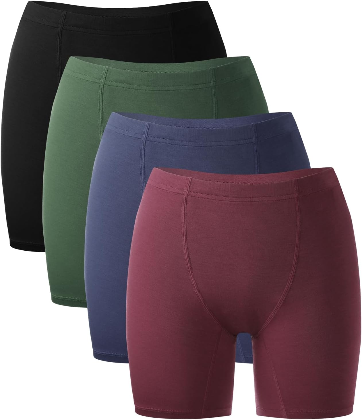 Bamboo Cool Womens Boxer Briefs Soft Stretch Panties 4 Packs