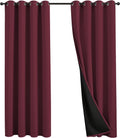 JSFLY 100% Blackout Curtains - Noise Reduction & Thermal Insulated - 2 Panels