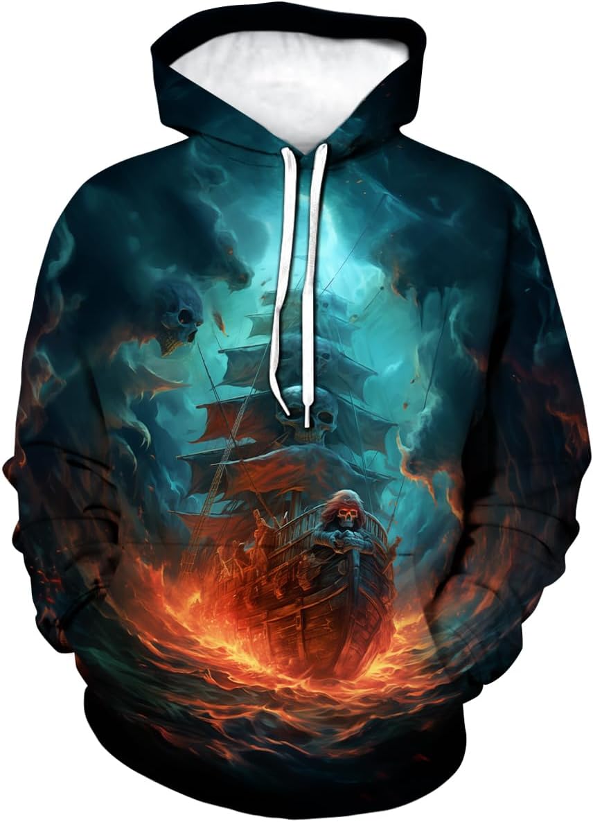 Pirate Ship Graphic Hoodie - Ahoy Fun & Style!
