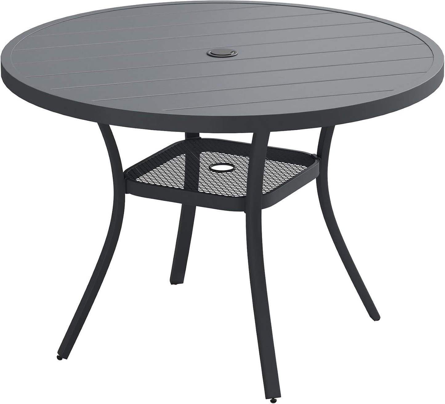 VICLLAX Outdoor Round Patio Table for Lawn and Garden Use