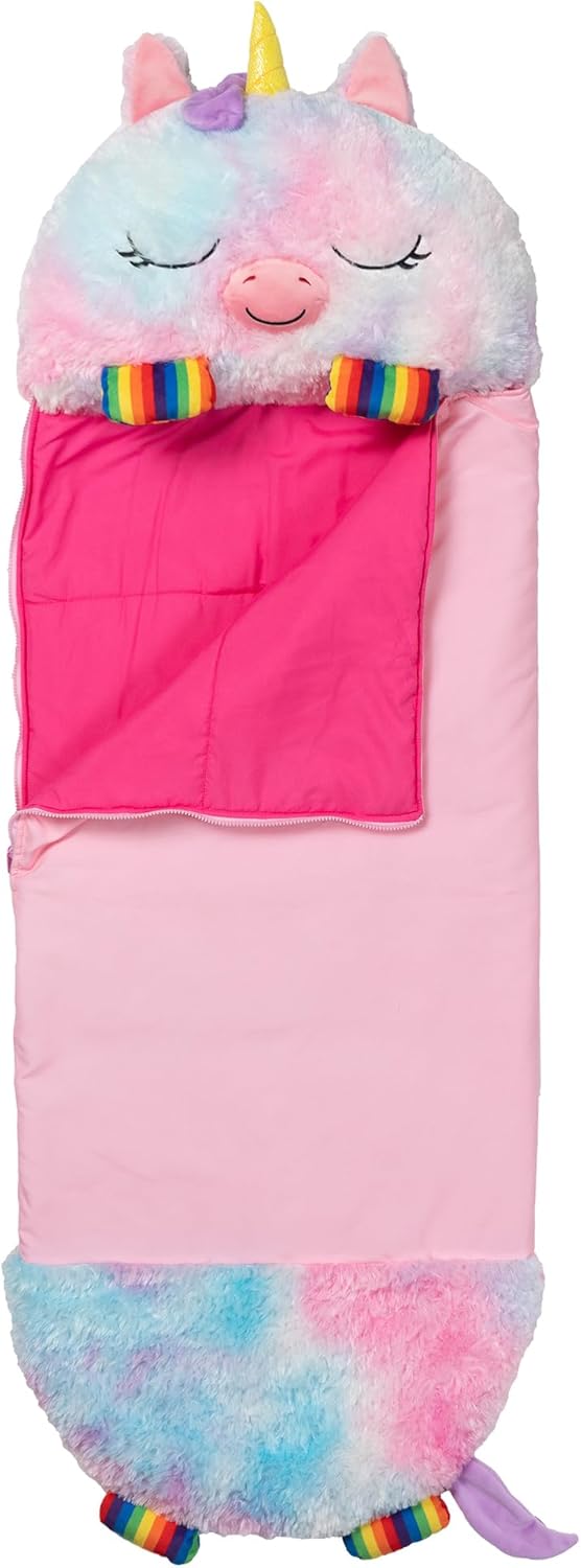 Happy Nappers Rainbow Unicorn: 2-in-1 Plush Animal Sleeping Bag