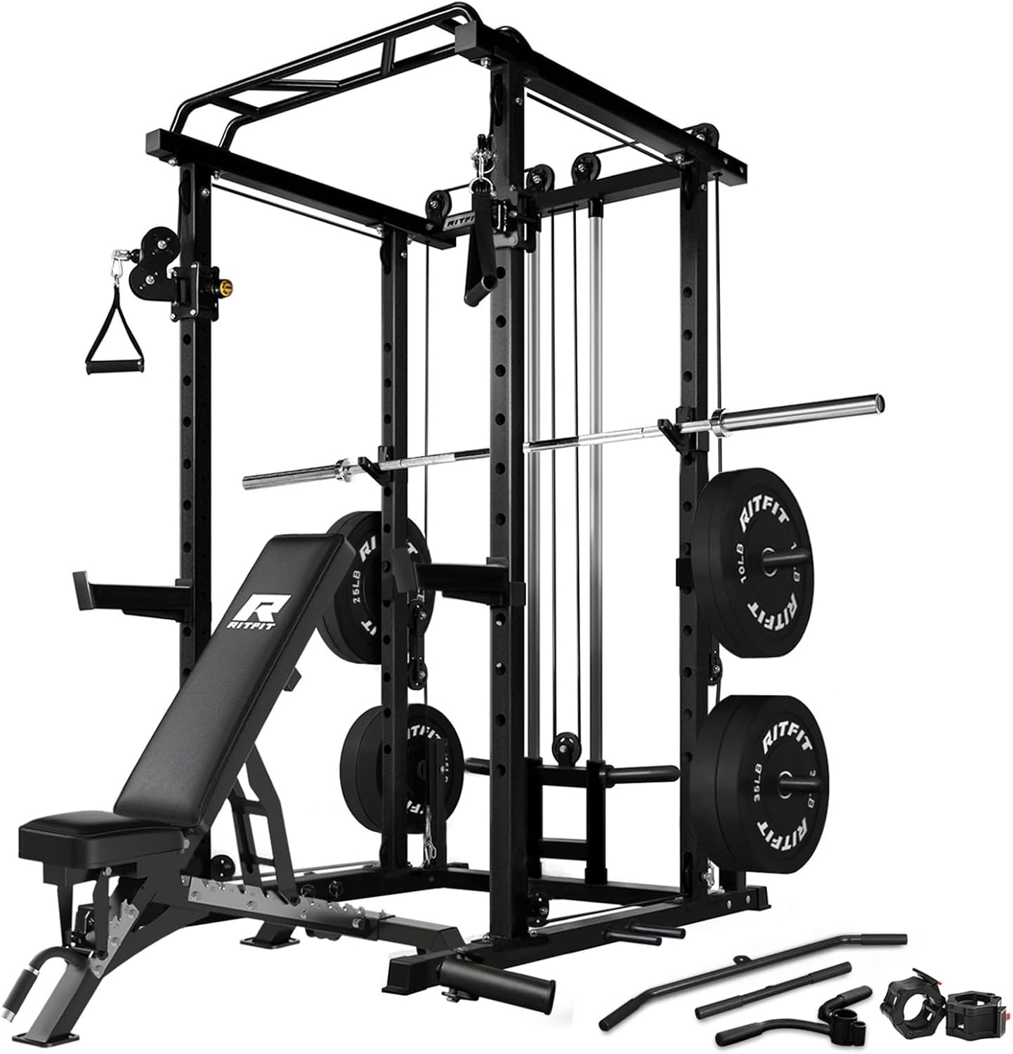 RitFit Power Cage with Cable Crossover - 1000LBS Capacity!